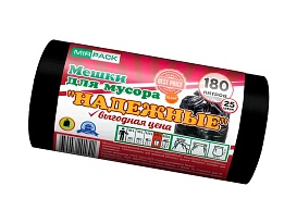 Мешки для мусора 180 л, ароматизированные, черные, в рулоне 25 шт., ПВД, 35 мкм, 1100х930 мм, НАДЕЖНЫЕ, 1802550 в Ачинске