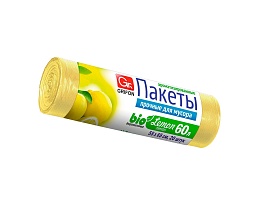 Мешки для мусора 60 л, ароматизированные, Лимон, желтые, в рулоне 20 шт., ПНД, 9 мкм, 650х550 мм, GRIFON Aroma, 101-023 Li в Ачинске