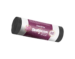 Мешки для мусора 50 л, черные, в рулоне 20 шт., ПНД, 10 мкм, 700х600 мм, SIBIRSKAYA, 101-006 S в Ачинске