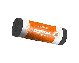 Мешки для мусора 20 л, черные, в рулоне 25 шт., ПНД, 6 мкм, 420х450 мм, SIBIRSKAYA, 101-001 S в Ачинске
