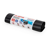 Мешки для мусора 120 л, черные, в рулоне 10 шт., ПНД, 14 мкм, 1100х700 мм, LAIMA, 601385 в Ачинске