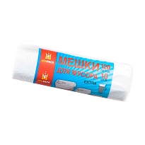 Мешки для мусора 120 л, белые, рулон 10 шт., ПНД, 12 мкм, 1100х690 мм, Эконом, МЭ2622 (МНЭ 120-10б) в Ачинске