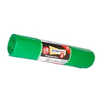 Мешки для мусора 300 л, зеленые, в рулоне 10 шт., ПВД 65 мкм, 1400х1000 мм, МЕШКОFF, 4922 в Ачинске