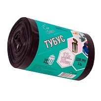 Мешки для мусора 12 л, черные, в рулоне 30 шт., ПНД, 6 мкм, 550х320 мм, Концепция Быта Tubus, 604936 в Ачинске