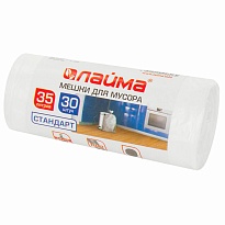 Мешки для мусора 35 л, белые, в рулоне 30 шт., ПНД, 6 мкм, 550х480 мм, LAIMA, 605538 в Ачинске Мешки для мусора 35 л, белые, в рулоне 30 шт., ПНД, 6 мкм, 550х480 мм, LAIMA, 605538 в Ачинске